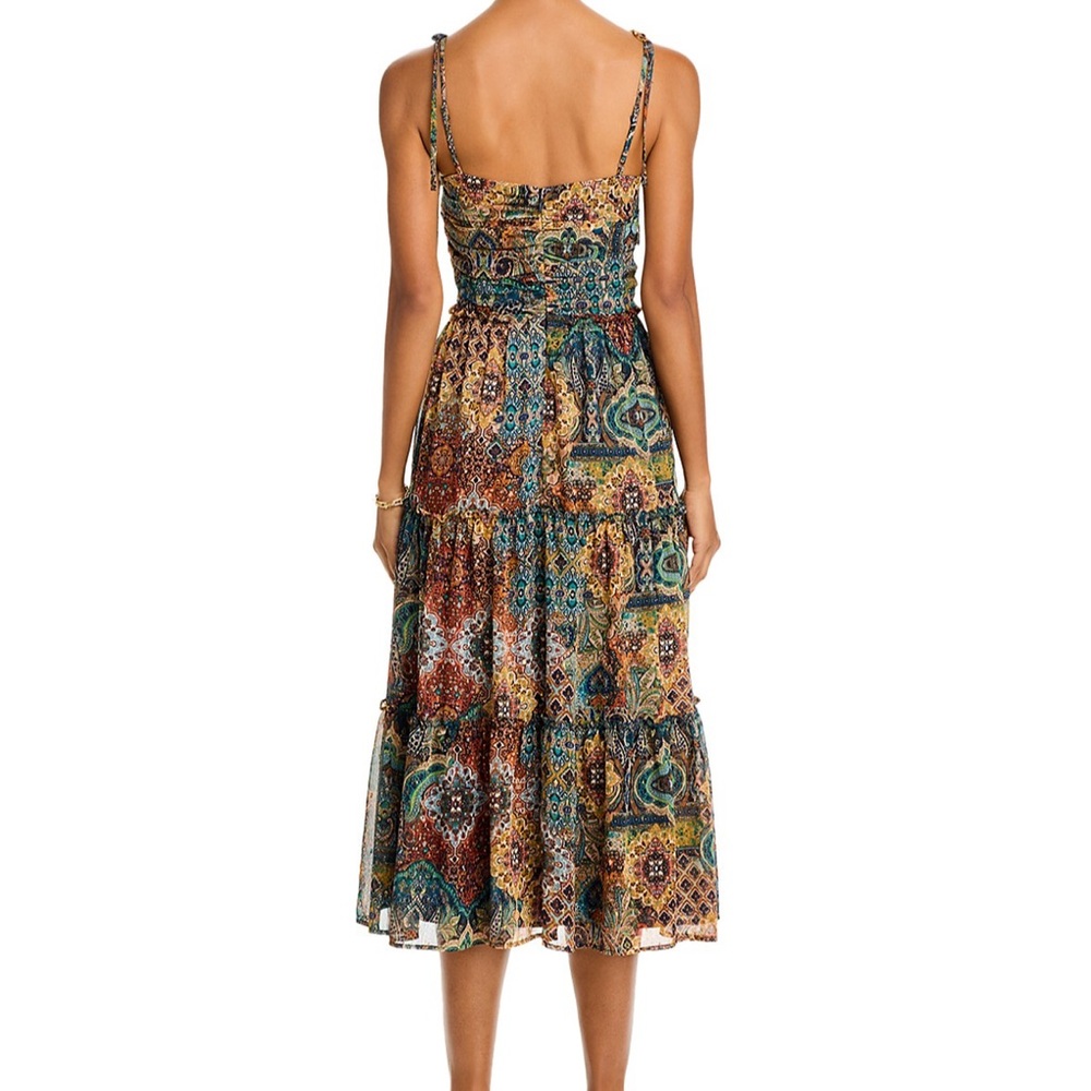 Aqua Bohemian Style Multicolor Midi Dress Size Medium New With Tag - Picture 5 of 5